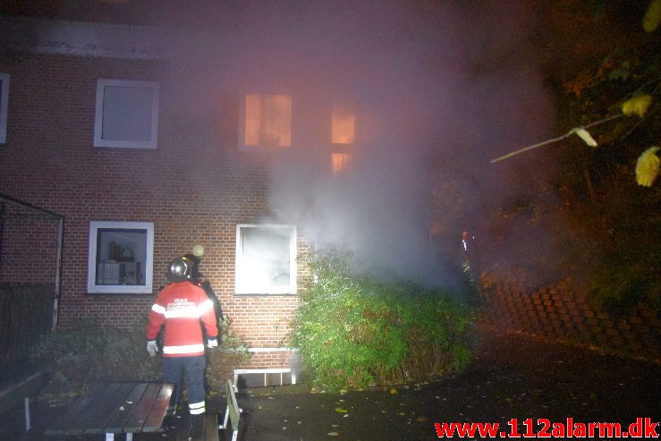 Brand i en Etageejendom. Ribe Landevej 13 i Vejle. 30/10-2018. KL. 05:16.