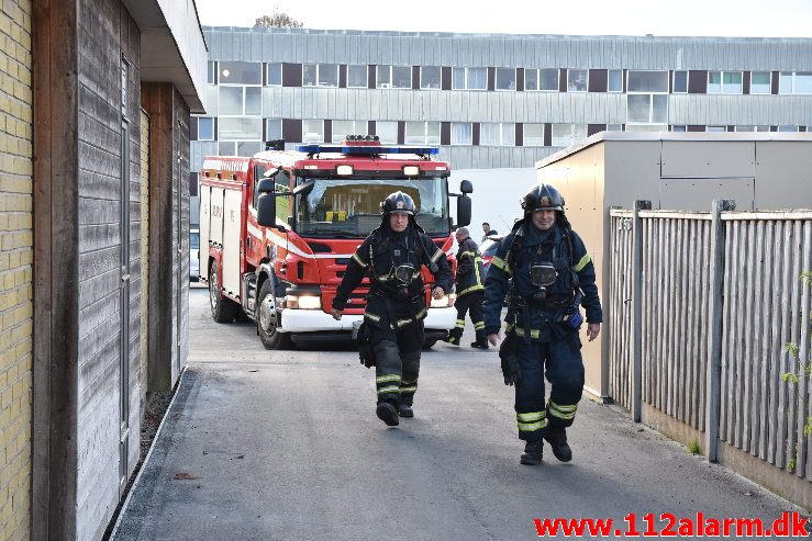 Brand i Etageejendom. Løget Høj i vejle. 03/11-2018. Kl. 15:26.