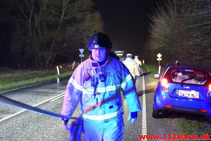 Alvorligt trafikuheld. Juelsmindevej ved Daugård. 21/12-2018. Ca. Kl.19:30.