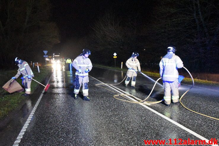 Alvorligt trafikuheld. Juelsmindevej ved Daugård. 21/12-2018. Ca. Kl.19:30.