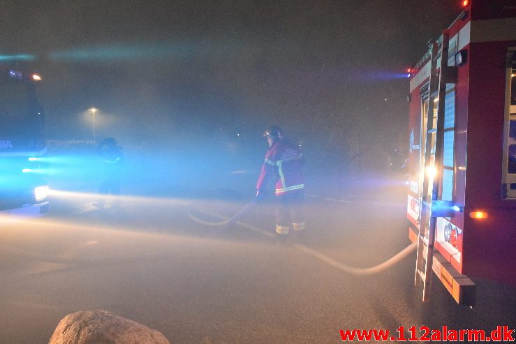 Brand i Villa. Hindbærhaven i Vejle ø. 31/12-2018. KL. 20:49.