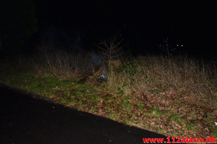 Mindre naturbrand. Hørvangen i Vejle Ø. 31/12-2018. Kl. 21:25.