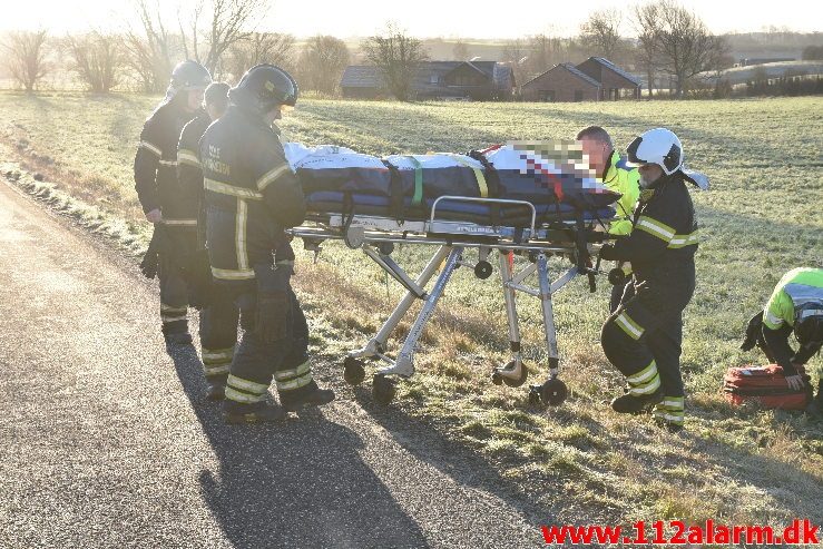 FUH med astklemte. Holtumvej ved Holtum. 18/01-2018. Kl. 09:15.