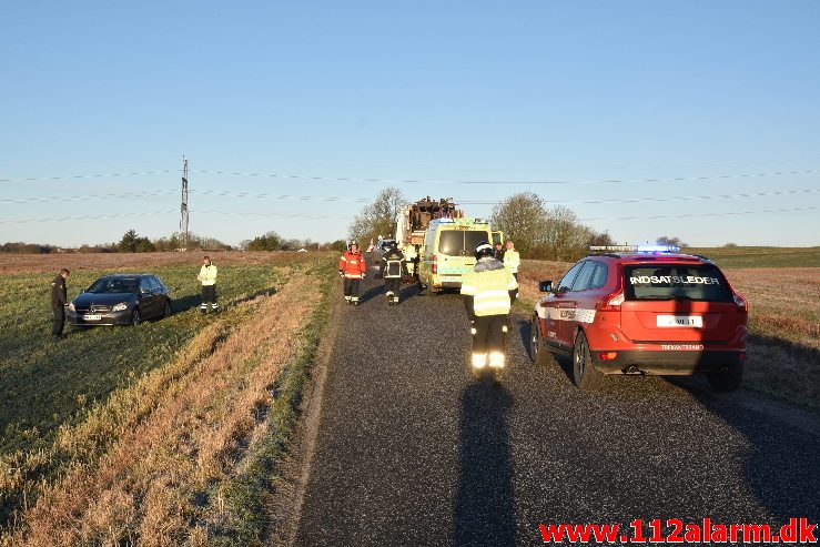 FUH med astklemte. Holtumvej ved Holtum. 18/01-2018. Kl. 09:15.