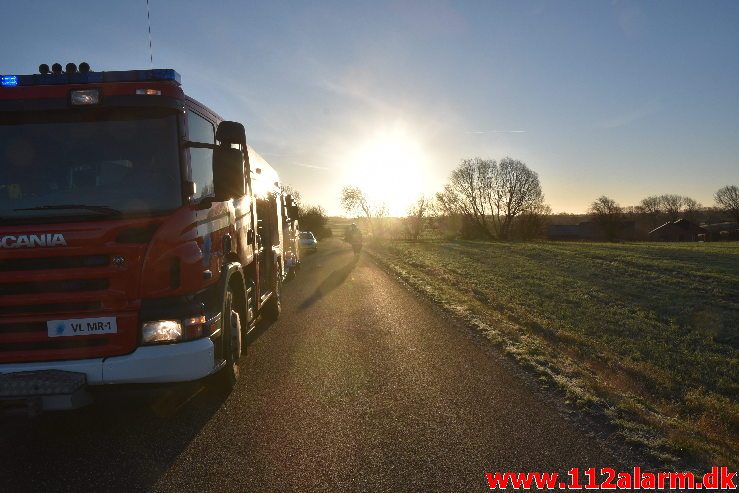 FUH med astklemte. Holtumvej ved Holtum. 18/01-2018. Kl. 09:15.