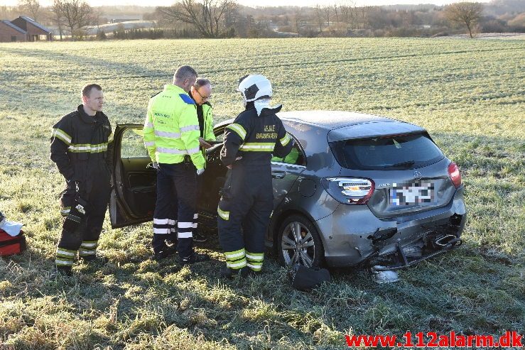 FUH med astklemte. Holtumvej ved Holtum. 18/01-2018. Kl. 09:15.