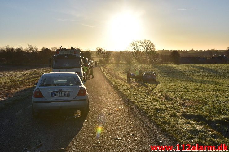 FUH med astklemte. Holtumvej ved Holtum. 18/01-2018. Kl. 09:15.