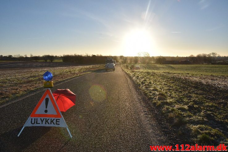 FUH med astklemte. Holtumvej ved Holtum. 18/01-2018. Kl. 09:15.