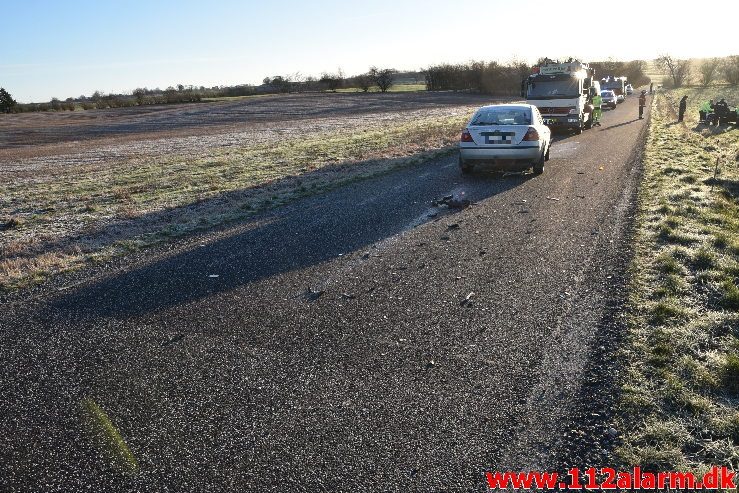 FUH med astklemte. Holtumvej ved Holtum. 18/01-2018. Kl. 09:15.