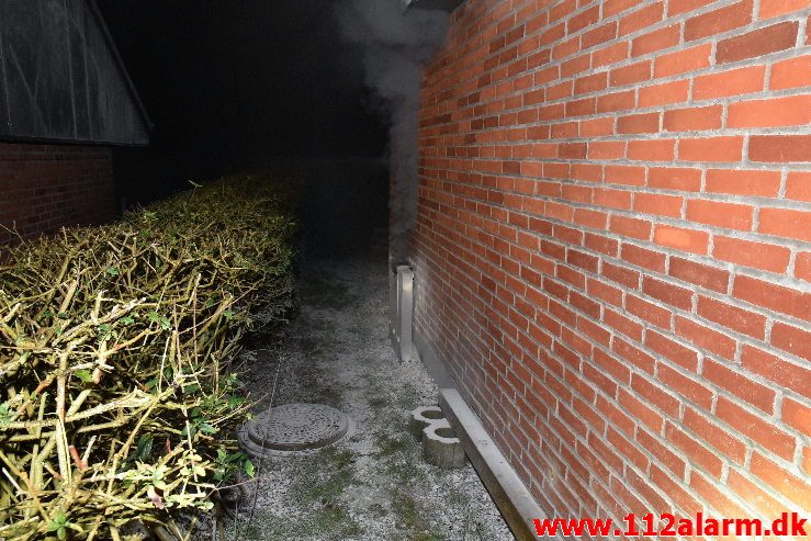 Brand i Villa. Løget Høj i Vejle. 19/01-2019. KL. 20:40.