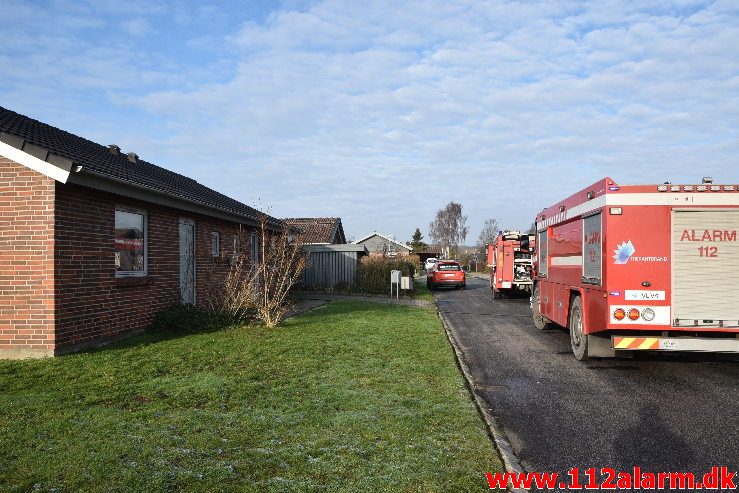 Brand i Villa. Snarager i Vejle ø. 20/01-2019. Kl. 12:30.