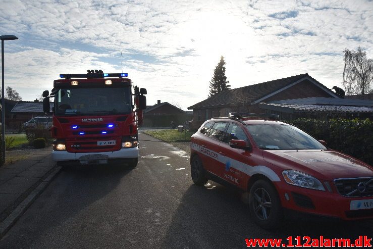 Brand i Villa. Snarager i Vejle ø. 20/01-2019. Kl. 12:30.