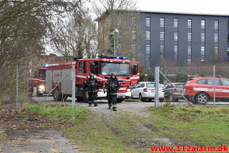 Mindre Brand. Ribe Landevej 4. Kl. 10:06. 21/02-2019.