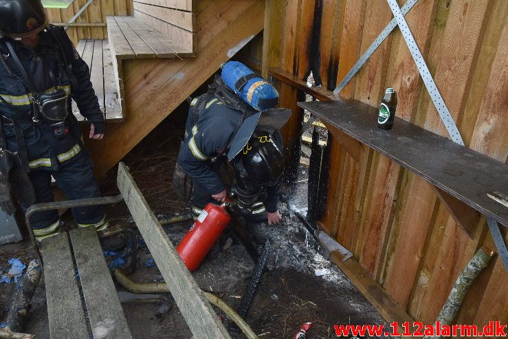 Mindre Brand. Ribe Landevej 4. Kl. 10:06. 21/02-2019.