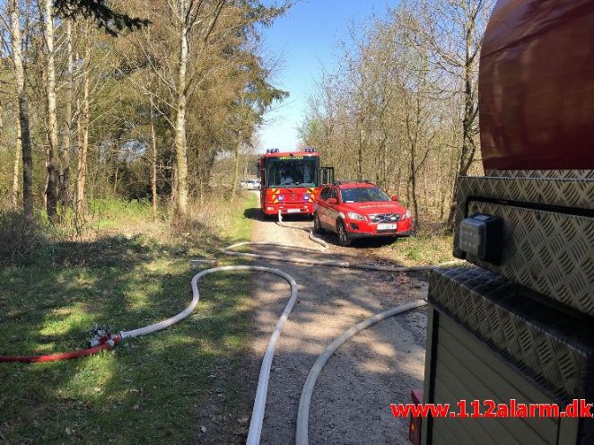 Brand i Villa. Ribevej ved Egtved. 23/04-2019. Kl. 12:11.