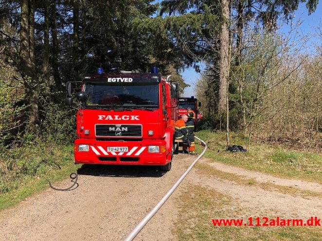 Brand i Villa. Ribevej ved Egtved. 23/04-2019. Kl. 12:11.