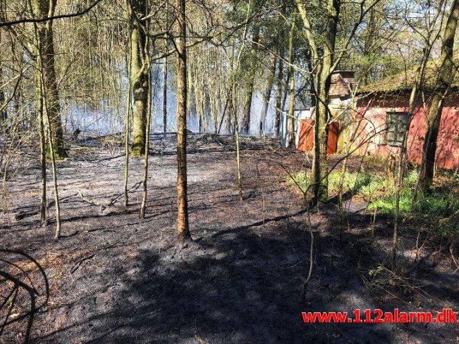 Brand i Villa. Ribevej ved Egtved. 23/04-2019. Kl. 12:11.