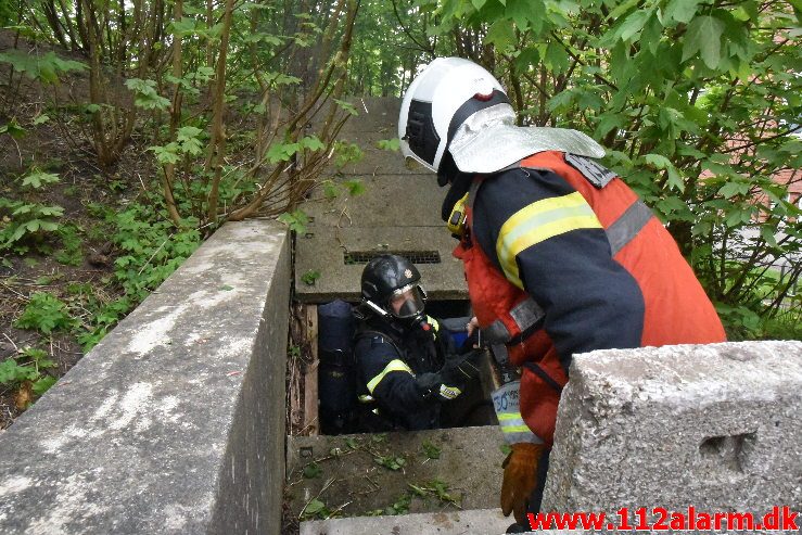 Brand i Bunker. Svendsgade i Vejle. 28/04-2019. KL. 17:00.