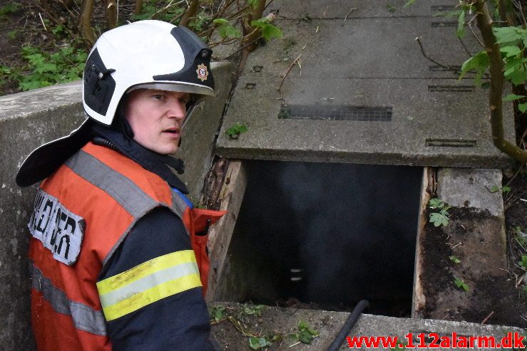 Brand i Bunker. Svendsgade i Vejle. 28/04-2019. KL. 17:00.