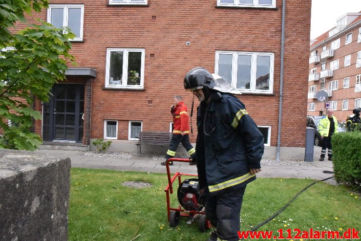 Brand i Bunker. Svendsgade i Vejle. 28/04-2019. KL. 17:00.