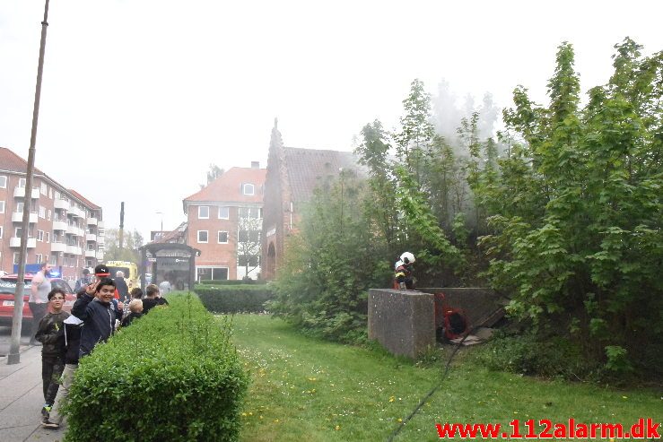 Brand i Bunker. Svendsgade i Vejle. 28/04-2019. KL. 17:00.