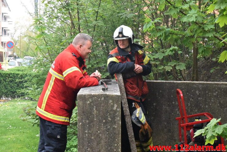 Brand i Bunker. Svendsgade i Vejle. 28/04-2019. KL. 17:00.