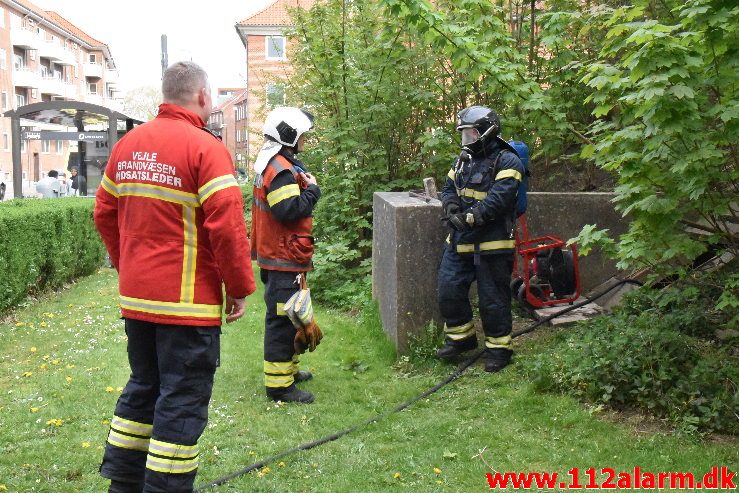 Brand i Bunker. Svendsgade i Vejle. 28/04-2019. KL. 17:00.