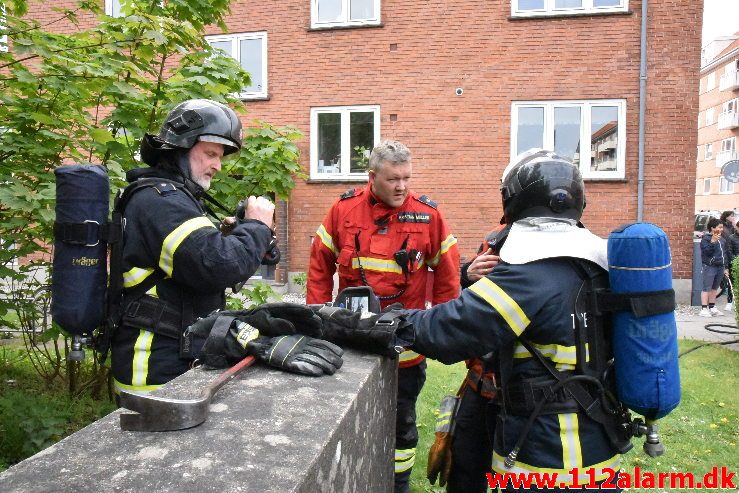 Brand i Bunker. Svendsgade i Vejle. 28/04-2019. KL. 17:00.