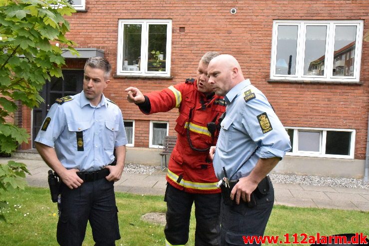 Brand i Bunker. Svendsgade i Vejle. 28/04-2019. KL. 17:00.