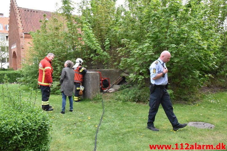 Brand i Bunker. Svendsgade i Vejle. 28/04-2019. KL. 17:00.