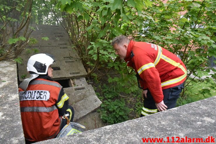 Brand i Bunker. Svendsgade i Vejle. 28/04-2019. KL. 17:00.