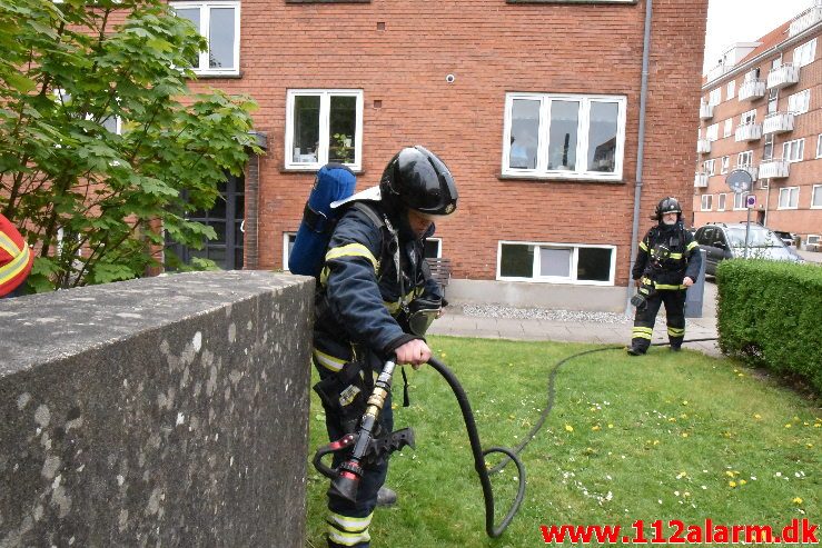 Brand i Bunker. Svendsgade i Vejle. 28/04-2019. KL. 17:00.