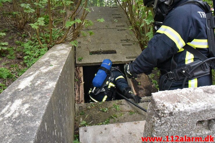 Brand i Bunker. Svendsgade i Vejle. 28/04-2019. KL. 17:00.