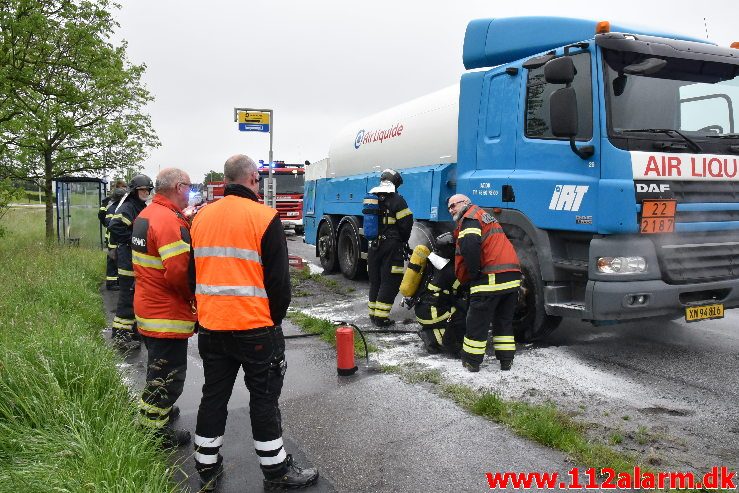 Brand i Lastbil. Horsensvej i Vejle. 31/05-2019. KL. 07:43.