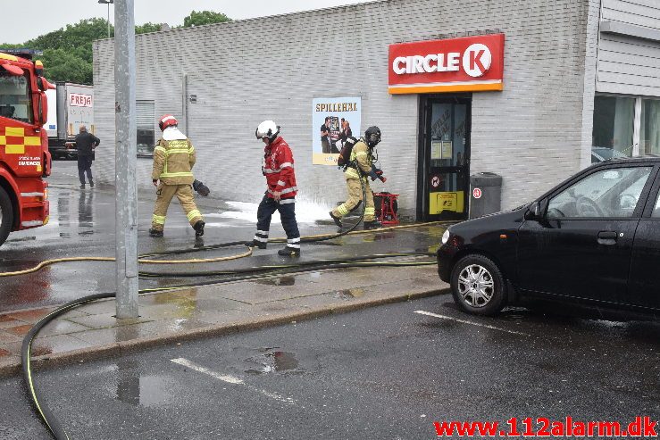 Bygningsbrand / Butik. Viborg Hovedvej 44 Vejle. 15/06-2019. Kl. 11:25.