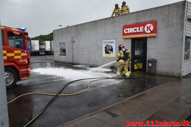 Bygningsbrand / Butik. Viborg Hovedvej 44 Vejle. 15/06-2019. Kl. 11:25.