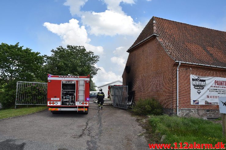 Brand i Industri. Fredericiavej i Skærup. 21/06-2019. Kl. 15:36.