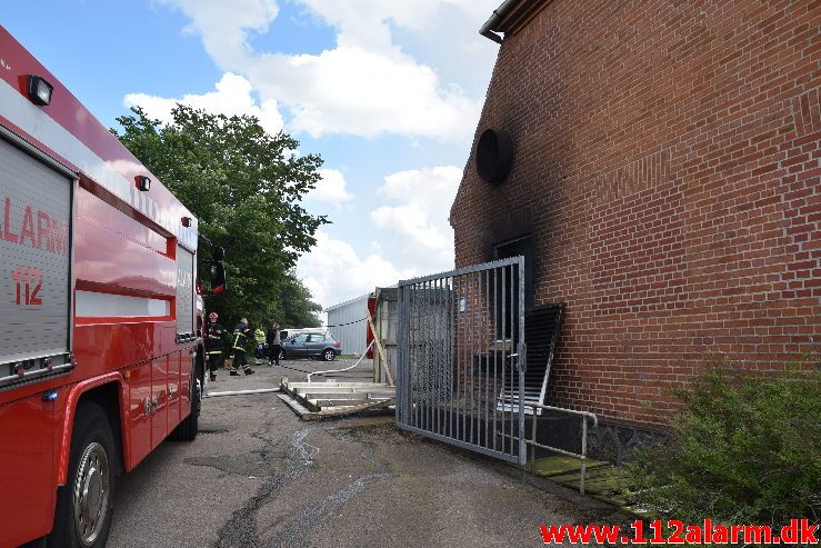 Brand i Industri. Fredericiavej i Skærup. 21/06-2019. Kl. 15:36.