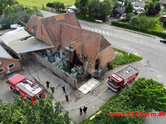 Brand i Industri. Fredericiavej i Skærup. 21/06-2019. Kl. 15:36.