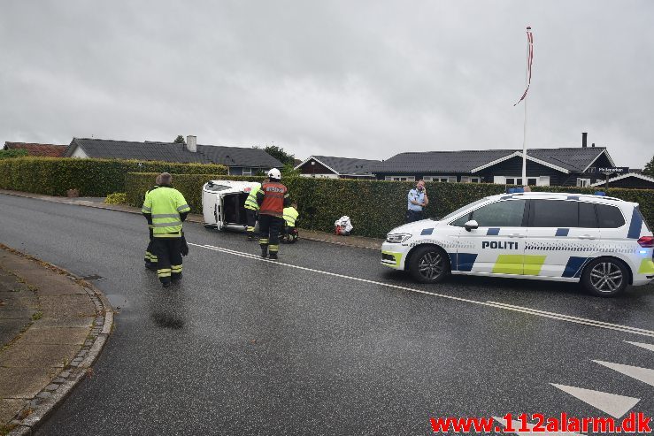 FUH med fastklemt. Mølleparken i Højen. 04/07-2019. Kl. 07:39.