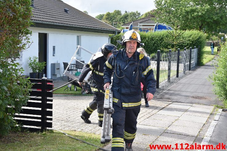 Brand i Villa. Bredager i Bredballe. 06/07-2019. Kl. 17:04.