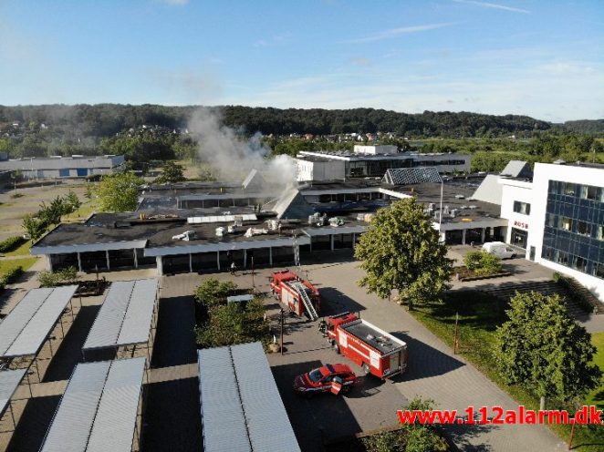 Brand i institution. Vestre Engvej 61 i Vejle. 10/07-2019. KL. 08:12.