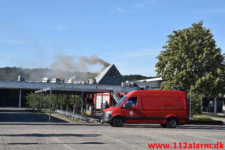 Brand i institution. Vestre Engvej 61 i Vejle. 10/07-2019. KL. 08:12.