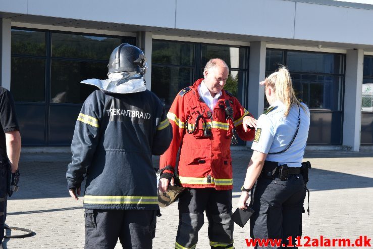 Brand i institution. Vestre Engvej 61 i Vejle. 10/07-2019. KL. 08:12.