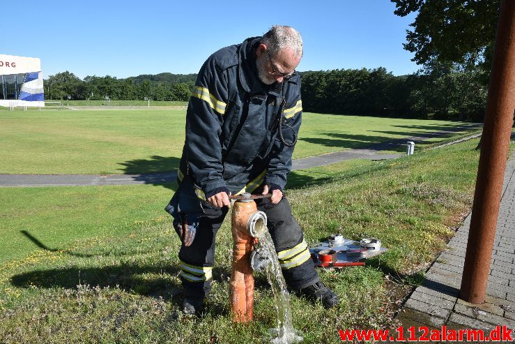 Brand i institution. Vestre Engvej 61 i Vejle. 10/07-2019. KL. 08:12.