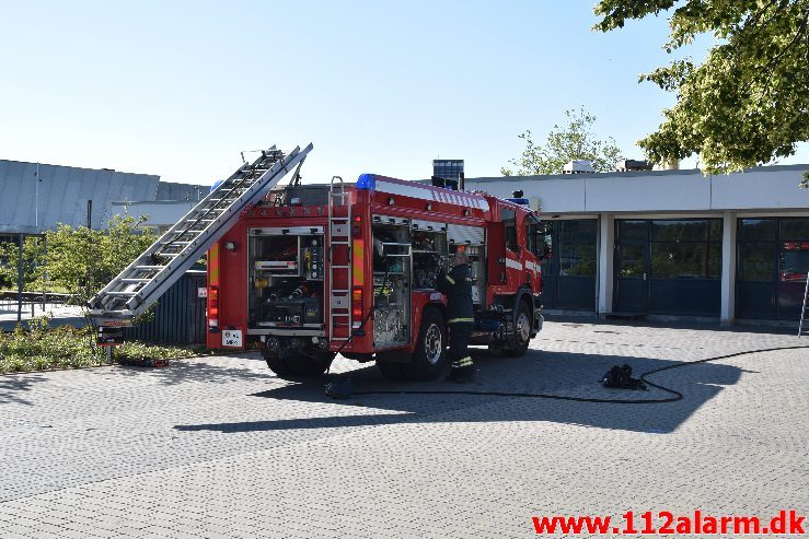 Brand i institution. Vestre Engvej 61 i Vejle. 10/07-2019. KL. 08:12.