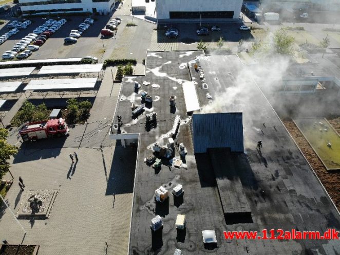 Brand i institution. Vestre Engvej 61 i Vejle. 10/07-2019. KL. 08:12.