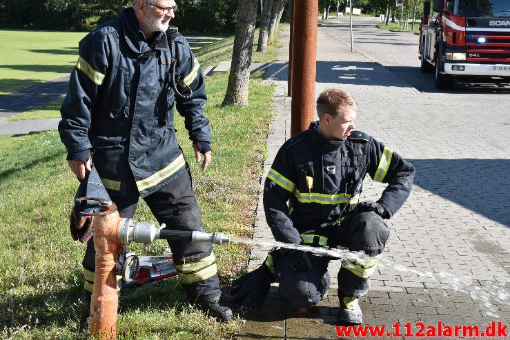 Brand i institution. Vestre Engvej 61 i Vejle. 10/07-2019. KL. 08:12.