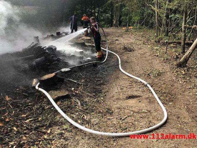 Naturbrand-Mindre brand. Skovvej 5 Ødsted. 12/07-2019. KL. 17:47.