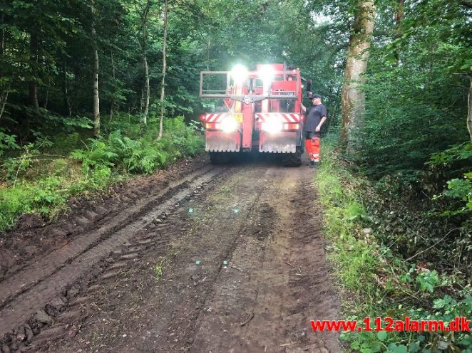 Naturbrand-Mindre brand. Skovvej 5 Ødsted. 12/07-2019. KL. 17:47.